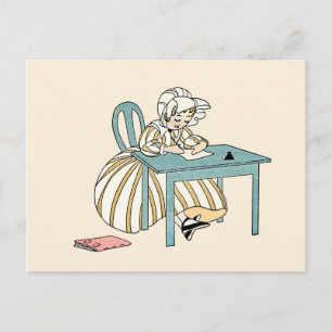 Schreiben eines Briefes Postkarte