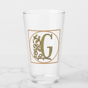 SCHREIBEN G MONOGRAM Schöne Hochzeit Neues Zuhause Glas