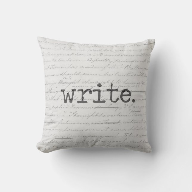 Schreiben, Jane Austen Motivierend Manuskript Kissen (Vorderseite)