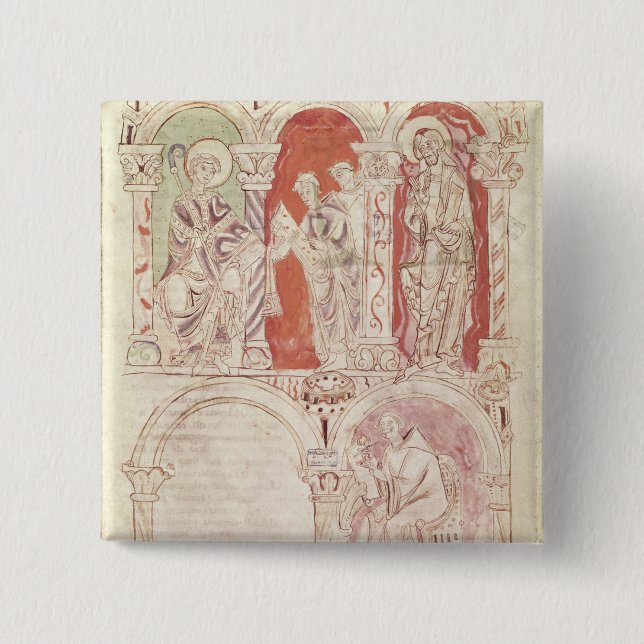 Schreiben Johannes Cassian und Mönch-Angebot Button (Vorderseite)