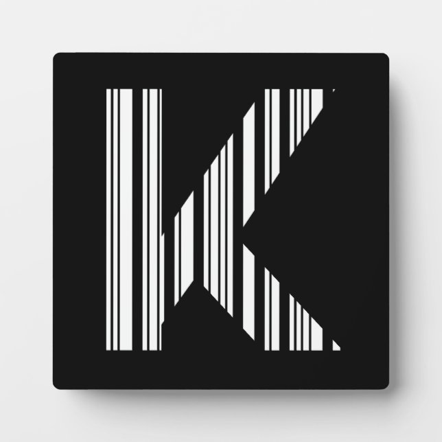 SCHREIBEN K BAR CODE Erstes erstes Barcode-Muster Fotoplatte (Vorderseite)