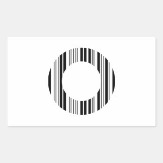 SCHREIBEN O BAR CODE Erste erste Barcode-Muster Rechteckiger Aufkleber