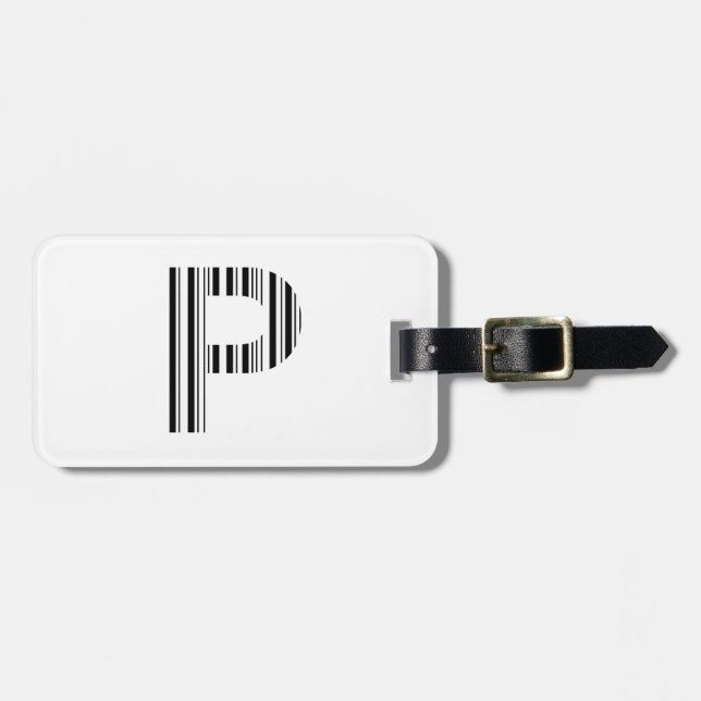 SCHREIBEN P BAR CODE Erstes erstes Barcode-Muster Gepäckanhänger (Vorderseite horizontal)