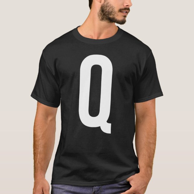 SCHREIBEN Q ALPHABET MONOGRAM INITIAL T-Shirt (Vorderseite)