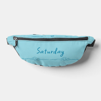 Schreiben Samstag in Kalifornien Blue Bauchtasche