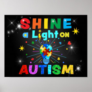 SCHREIBEN SIE EIN Licht AUF AUTISM Poster