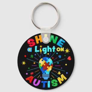 SCHREIBEN SIE EIN Licht AUF AUTISM Schlüsselanhänger