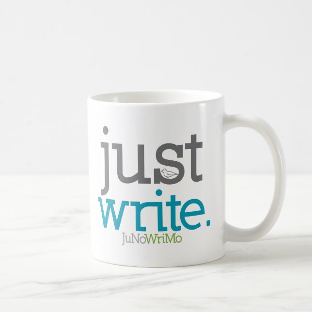 Schreiben Sie einfach JuNoWriMo-Tasse Kaffeetasse (Rechts)