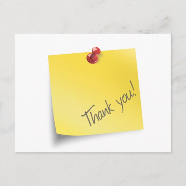 Schreiben Sie es Vielen Dank Postkarte (Vorderseite)