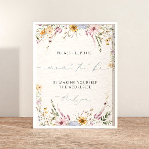 Schreiben Sie Ihre Anschrift Baby Dusche Adresse d Poster