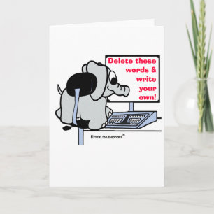 Schreiben Sie Ihre eigene Message GREETING CARD Karte