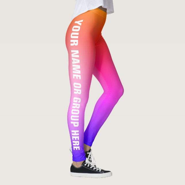 Schreiben Sie Ihren Namen, Farbe verblassen Leggings (Rechts)
