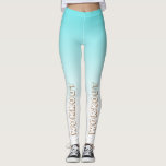 Schreiben Sie Ihren Text l Moderner Farbverlauf bl Leggings<br><div class="desc">Moderne Gradientenfarben in Blau und Weiß mit schönem, modernem Text für den individuellen Gebrauch.</div>