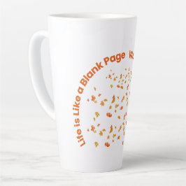 Schreiben Sie neue Geschichte in Leben inspirieren Milchtasse