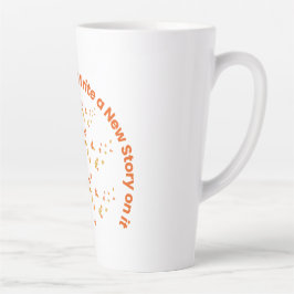 Schreiben Sie neue Geschichte in Leben inspirieren Milchtasse