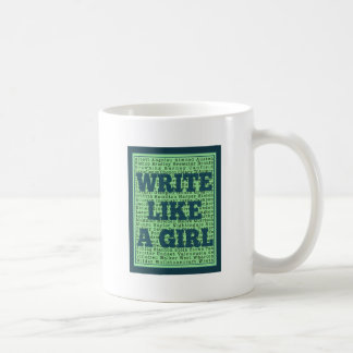 Schreiben Sie wie ein Mädchen-Pfau Tasse