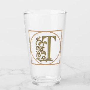 SCHREIBEN T MONOGRAM Schöne Hochzeit Neues Zuhause Glas
