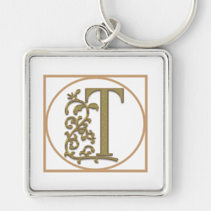 SCHREIBEN T MONOGRAM Schöne Hochzeit Neues Zuhause Schlüsselanhänger