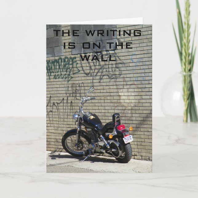 SCHREIBEN "ÜBER DEM HILFE-SPASS" IST AUF DER WAND KARTE (Vorderseite)