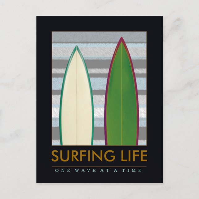 schreiben über Surfen Postkarte (Vorderseite)