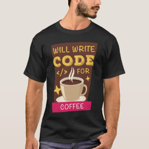 Schreiben von Code für die Kaffeebohne T-Shirt