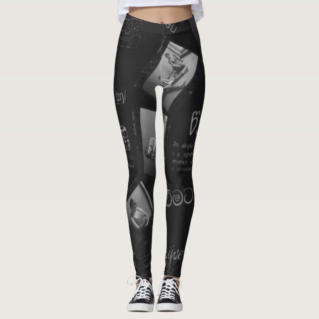 Schreiben von Fotogramm Leggings (Vorderseite)