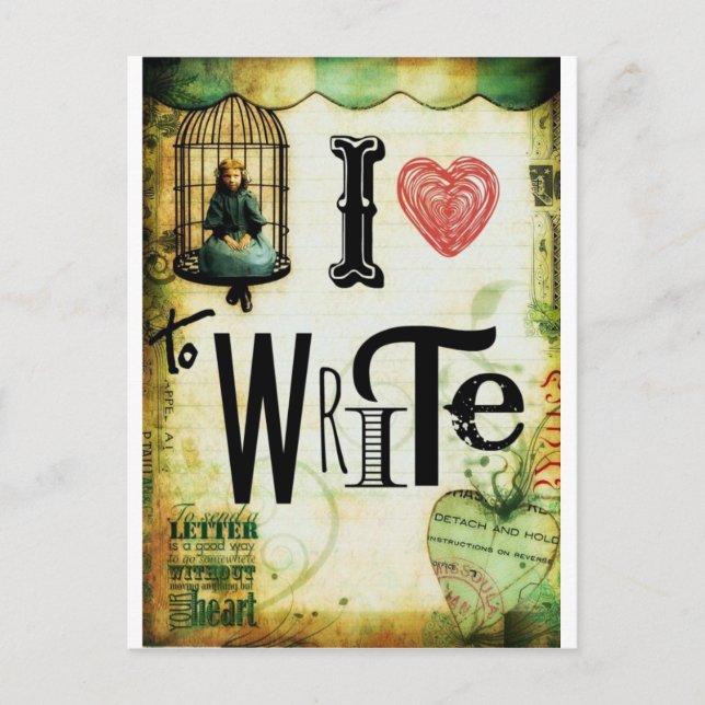 Schreiben von Lieben Postkarte (Vorderseite)