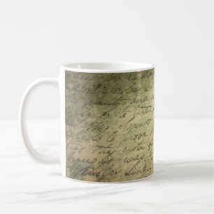 Schreiben von Papierschreiben Kaffeetasse