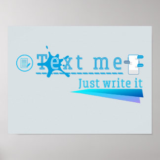 Schreiben von Sachen: Text, Leg es einfach ab Poster