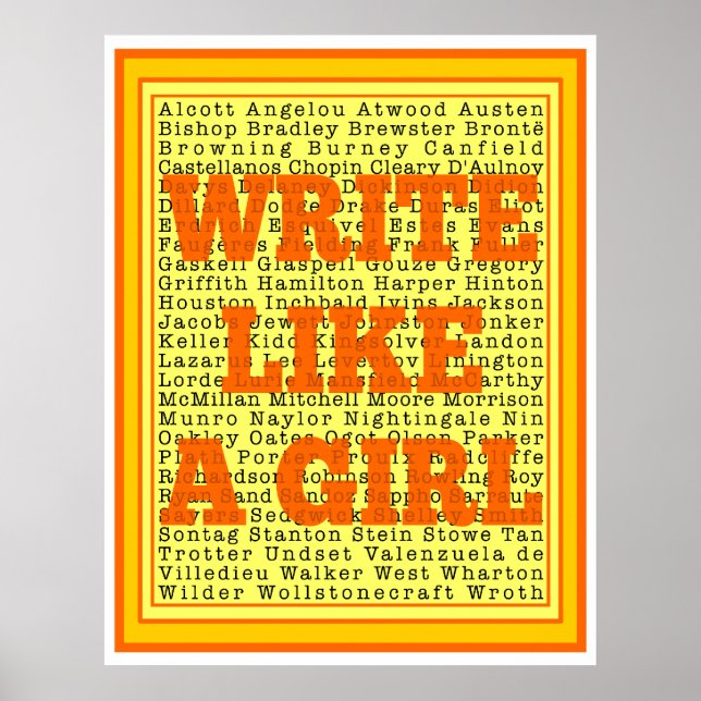 Schreiben wie eine Girl Citrus Print Poster (Vorne)