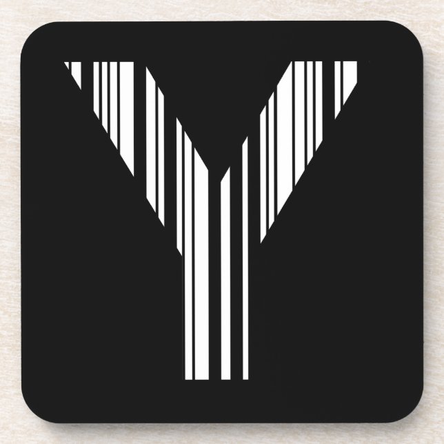 SCHREIBEN Y BAR CODE Erste erste Barcodetabelle Getränkeuntersetzer (Vorderseite)