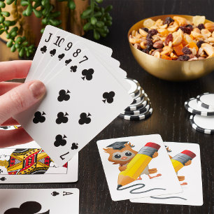 Schreibende Eule Spielkarten