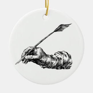 Schreibens-Hand Keramikornament