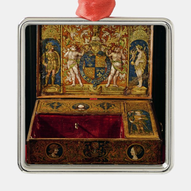 Schreibenskasten oder Tabellenschreibtisch Ornament Aus Metall (Vorne)