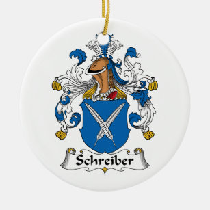 Schreiber-Familienwappen Keramik Ornament