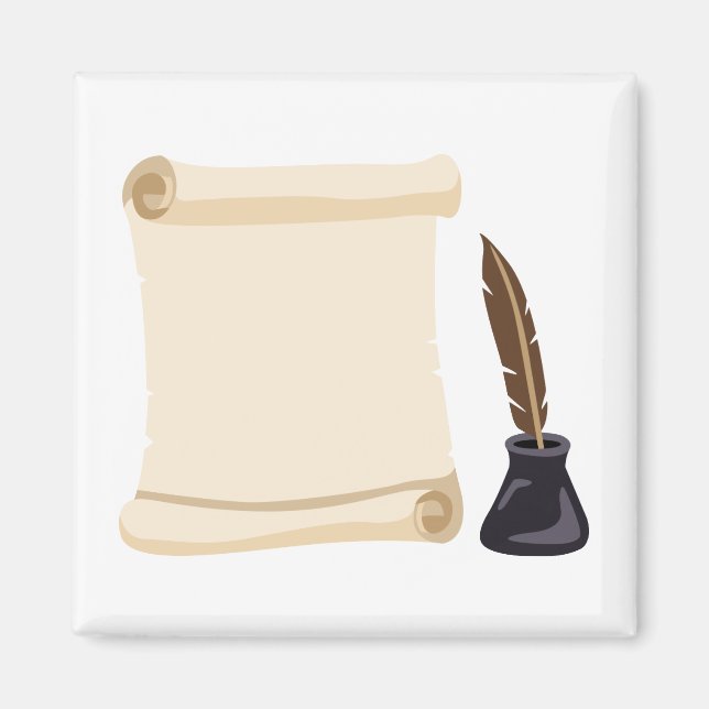 Schreibfeder & Tinte Magnet (Vorne)