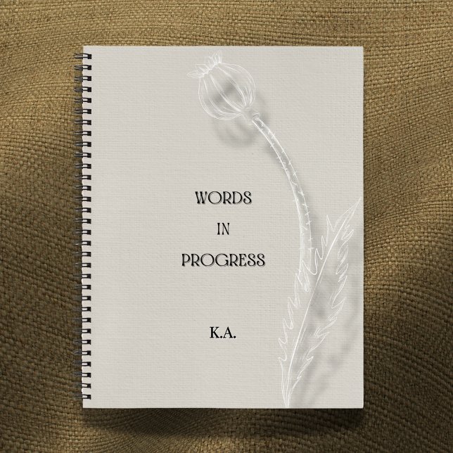 Schreibheft 'Words in Progress' Minimalistisches S Notizbuch (Von Creator hochgeladen)