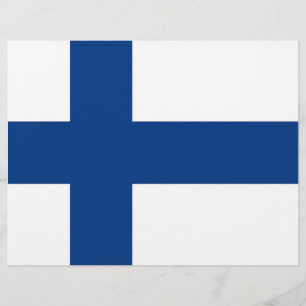 Schreibkopf mit Flagge Finnlands