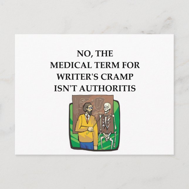 Schreibkrampf Postkarte (Vorderseite)