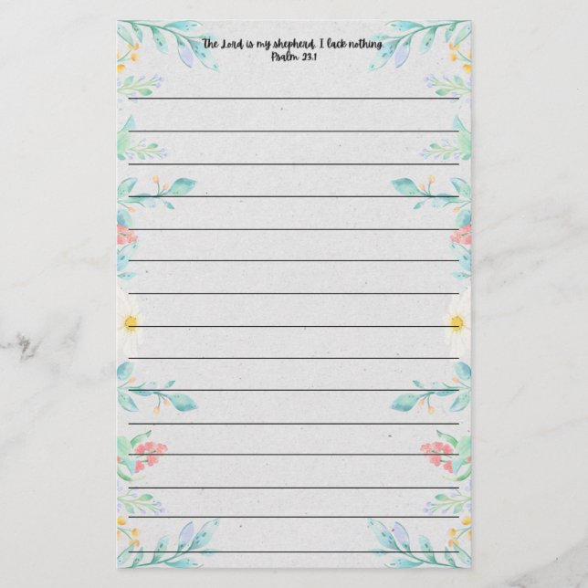 Schreibkunst Briefpapier (Vorderseite)