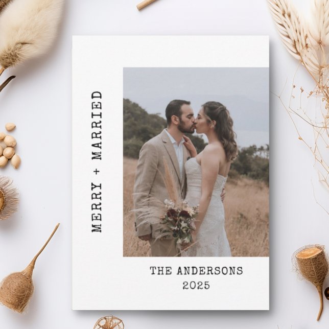 Schreibmaschine 2 Foto Frohe Verheiratete Hochzeit Dankeskarte (Von Creator hochgeladen)