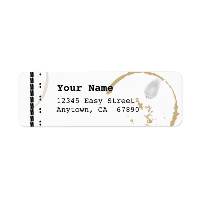 Schreibmaschine Art Coffestain Custom Labels (Vorne)