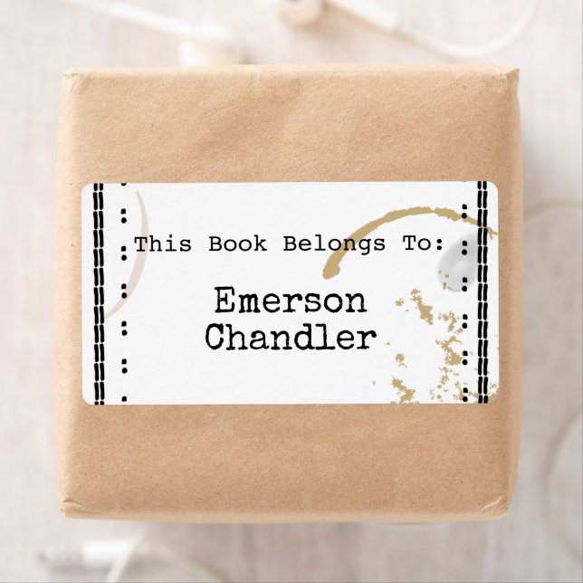 Schreibmaschine Art Coffestain Editable Buchzeiche (Insitu)