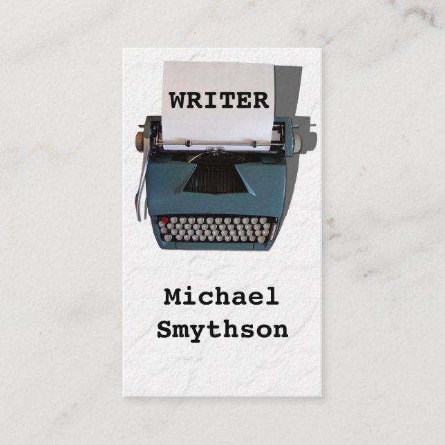 Schreibmaschine des Autors Retro-Schreibmaschine a Visitenkarte (Vorderseite)