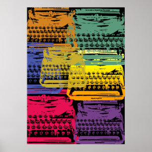 Schreibmaschine - dunkel poster