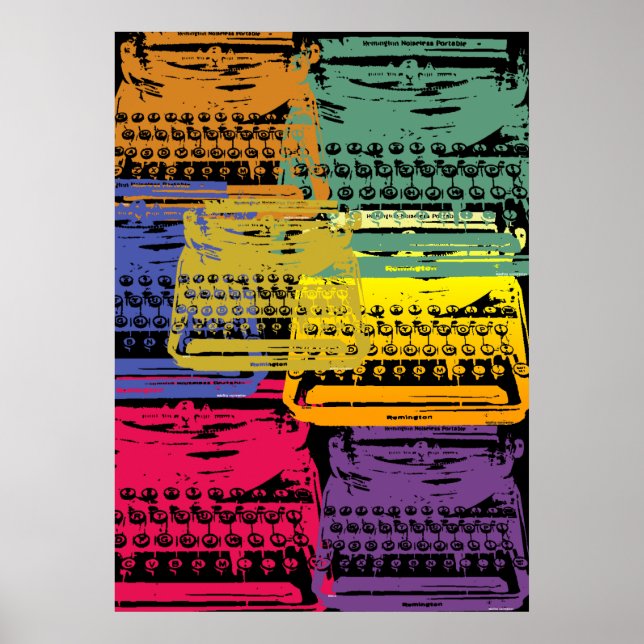 Schreibmaschine - dunkel poster (Vorne)