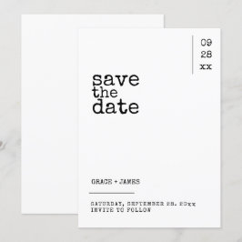 Schreibmaschine Einfache Minimalistische Typografi Save The Date