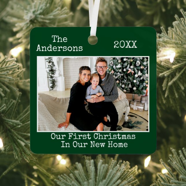 Schreibmaschine Erstweihnachtsschrift New Zuhause  Ornament Aus Metall (InSitu)