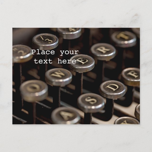 Schreibmaschine Postkarte (Vorderseite)