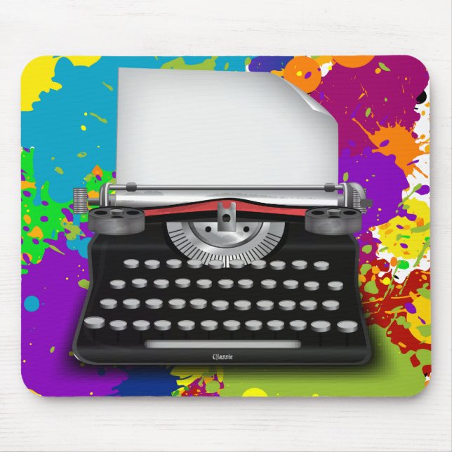 Schreibmaschine Tinte Mousepad (Vorne)